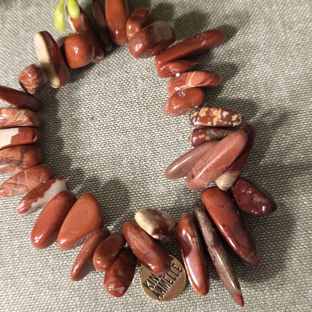 Kinsley Armelle Red Jasper Bohemian Stretch Bracelet - Picture 5 of 6